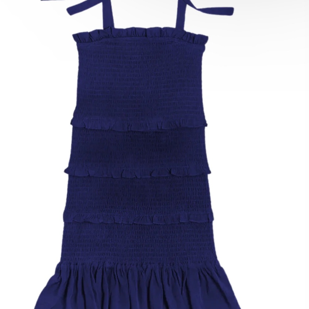 Kids Blue Ruffle Dress Katie J